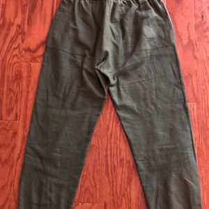 J Crew linen/cotton drawstring joggers.